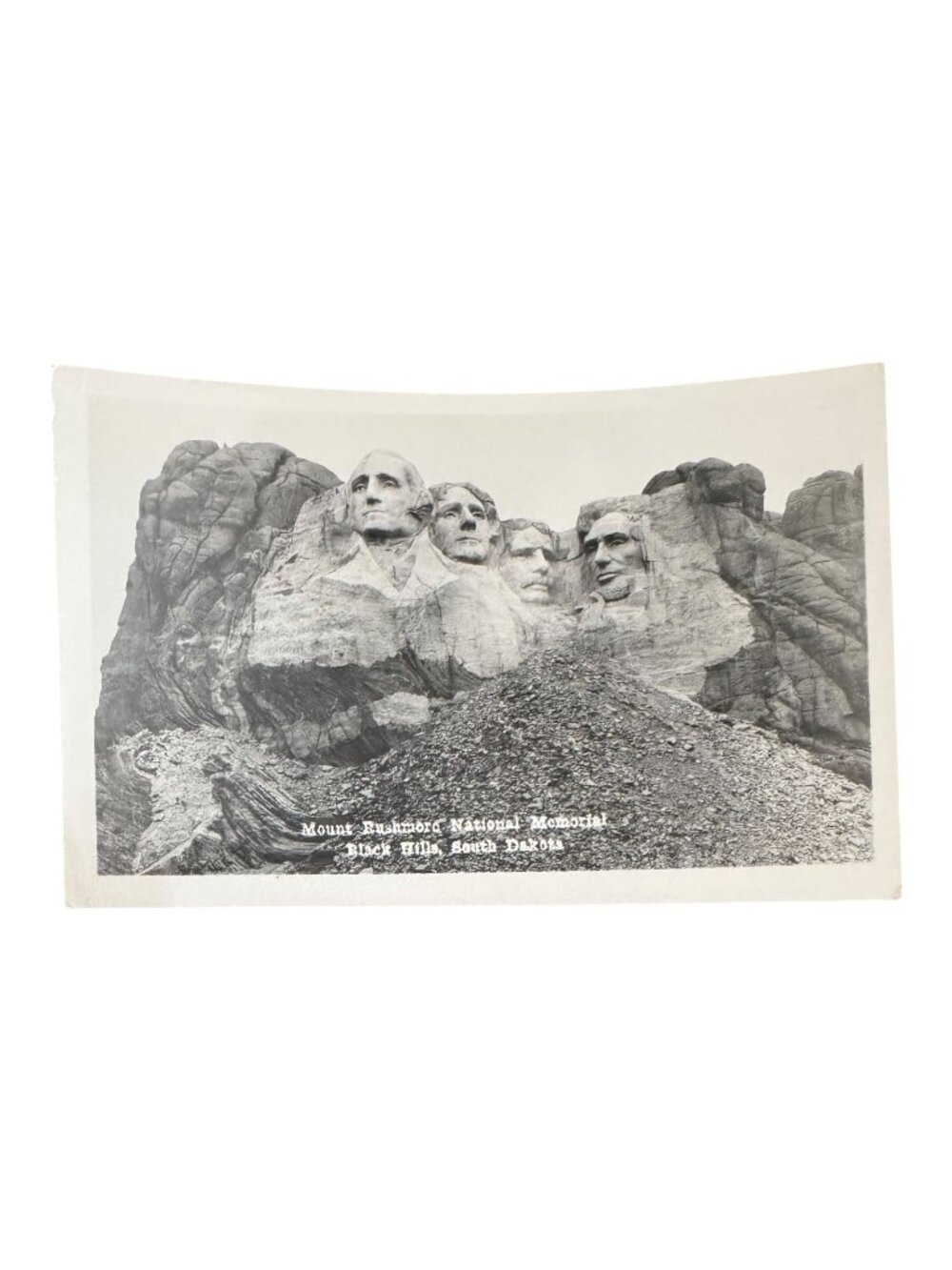Vtg Mount Rushmore National Memorial Postcard Black Hills SD Photo RPPC Luke & C